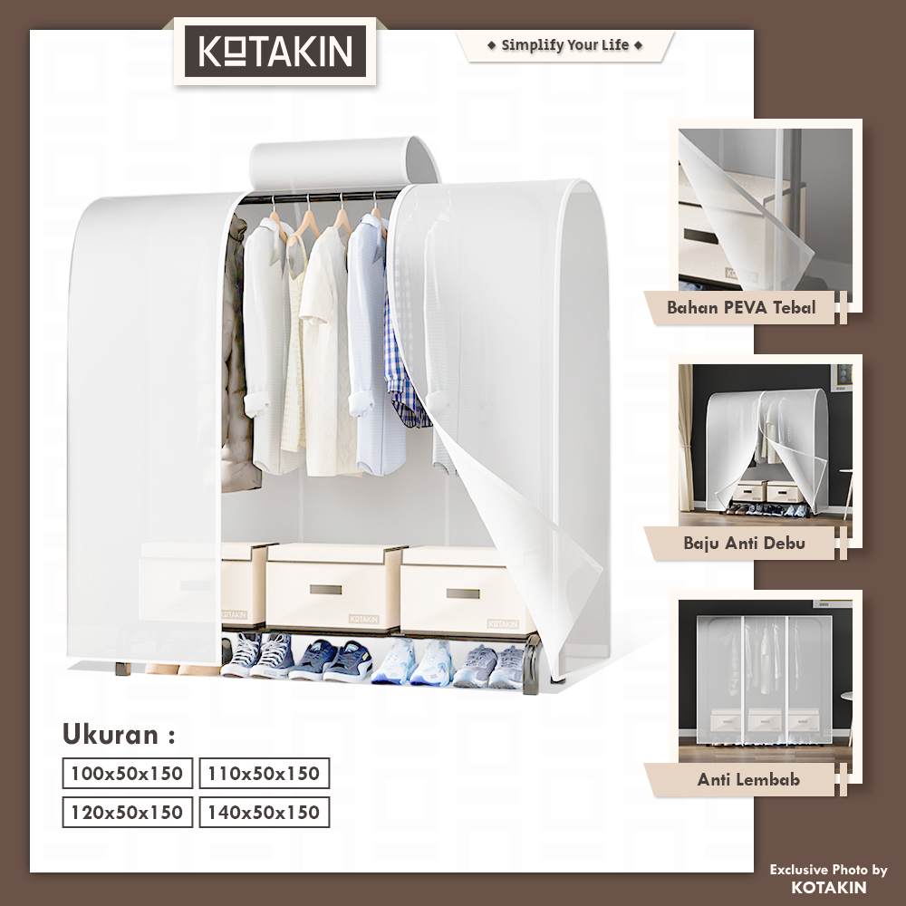 Cover Baju Gantung Stand Hanger Gawang